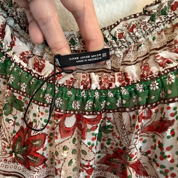 ZARA Patchwork Printed Blouse NWOT Size XS - Picture 5 of 7